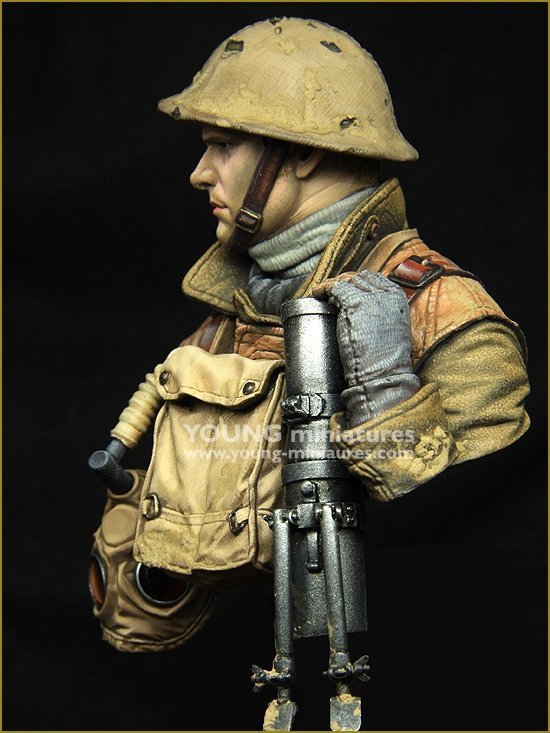 Young Miniatures YM1875 British LEWIS Gunner WWI 1/10