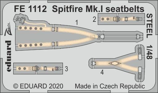 Eduard FE1112 Spitfire Mk. I seatbelts STEEL 1/48 EDUARD
