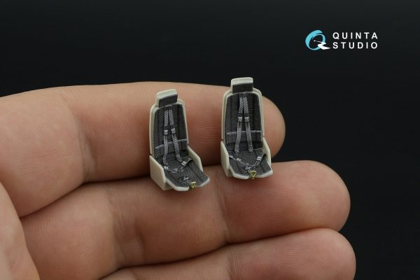 Quinta Studio QD+48535 AH-1Z Zulu Cobra/Viper 3D-Printed &amp; coloured Interior on decal paper (KittyHawk) (with 3D-printed resin parts) 1/48