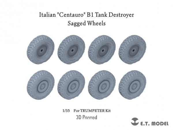 E.T. Model P35-164 Italian &quot;Centauro&quot; B1 Tank Destroyer Sagged Wheels 1/35