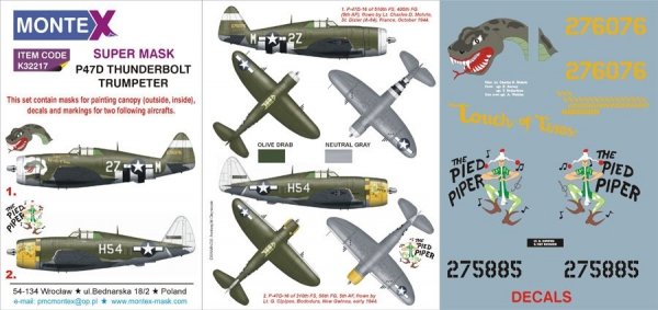 Montex K32217 P-47D RAZORBACK 1/32