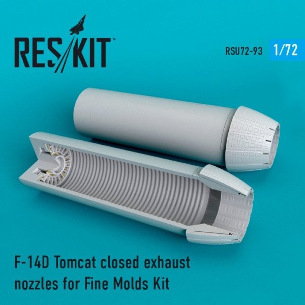 RESKIT RSU72-0093 F-14D Tomcat closed exhaust nozzles for Fine Molds 1/72