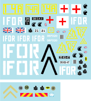 Star Decals 35-C1067 The Light Infantry. IFOR Bosnia. FV432, Scimitar and Warrior ISV 1/35