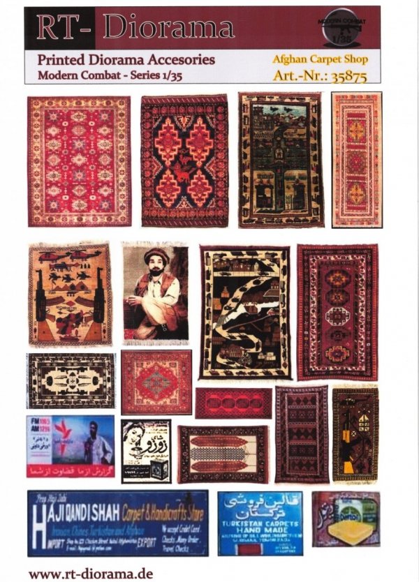 RT-Diorama 35875 Printed Accessories: Afghan Carpet shop 1/35