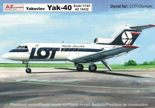 AZ Model AZ14422 Jak-40 LOT/Olympic 1/144
