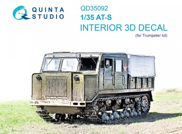 Quinta Studio QD35092 AT-S 3D-Printed &amp; coloured Interior on decal paper (Trumpeter) 1/35
