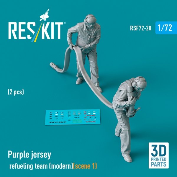 RESKIT RSF72-0020 Purple jersey refueling team (modern) (scene 1) (2 pcs) (3D Printed) (1/72)