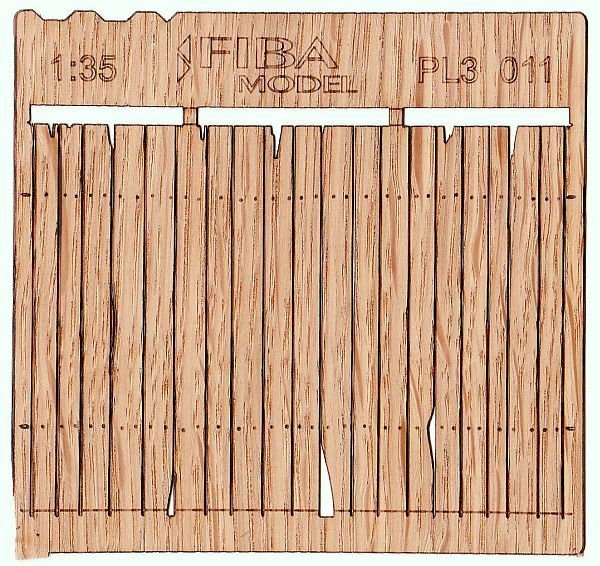 Model scene PL3-011 Wooden fence type 11 Drewniany płot 1/35