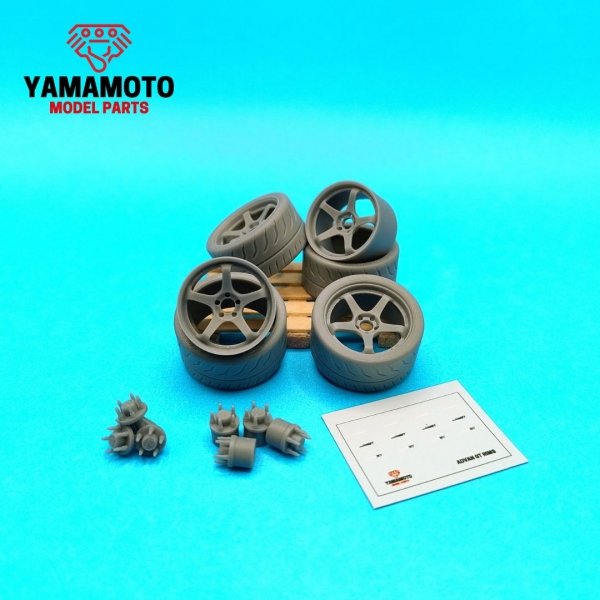 Yamamoto YMPRIM21 Advan Racing GT 4 18&quot; + Tyres 1/24