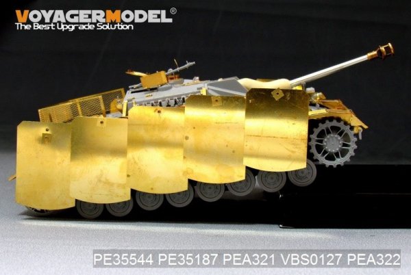 Voyager Model PEA321 WWII German StuG.IV Pivot-Mounting Swinging Type Hull Side Armour Skirts (For DRAGON) 1/35