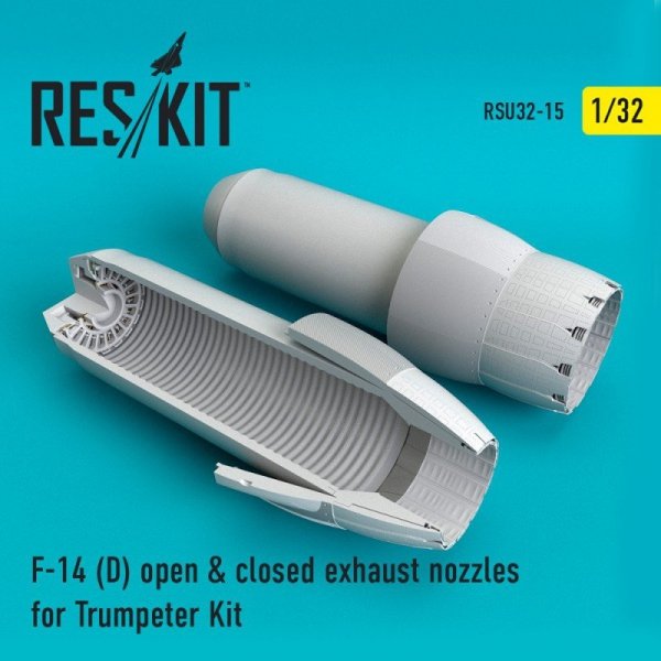 RESKIT RSU32-0015 F-14 (D) open &amp; closed exhaust nozzles for Trumpeter Kit 1/32