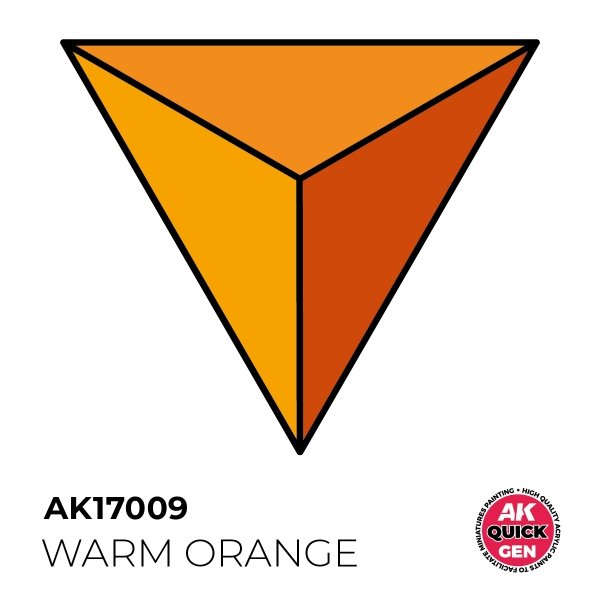 AK Interactive AK17009 WARM ORANGE – QUICK GEN COLOR 18ml