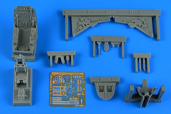 Aires 4885 AV-8A/S Harrier (VA.1 Matador) cockpit set 1/48 Kinetic