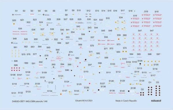 Eduard D48083 MiG-23BN stencils TRUMPETER 1/48 