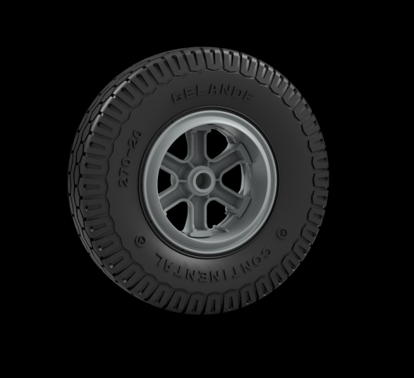 Panzer Art RE35-797 Sd.Kfz 8 Early front wheels (Continental) 1/35