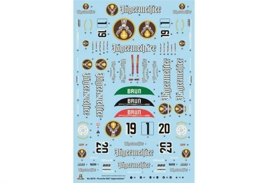 Italeri 3678 Porsche 956 Jägermeister 1/24
