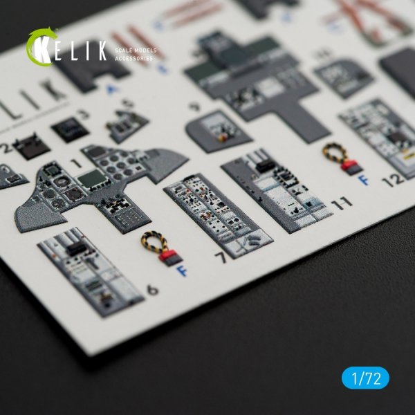 KELIK K72021 TORNADO F MK.3 &quot;FIREBIRD&quot; INTERIOR 3D DECALS FOR HASEGAWA 1/72