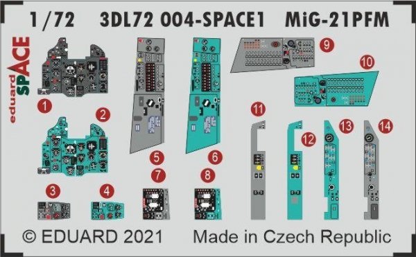 Eduard 3DL72004 MiG-21PFM SPACE 1/72