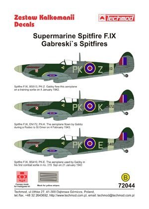 Techmod 72044 - Supermarine Spitfire F.IX (Gabreski’s Spitfires) (1:72)