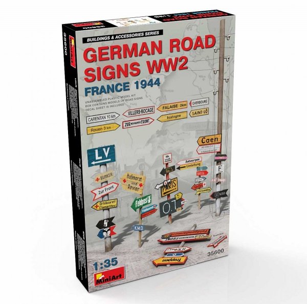 MiniArt 35600 GERMAN ROAD SIGNS WW2 (FRANCE 1944) 1/35