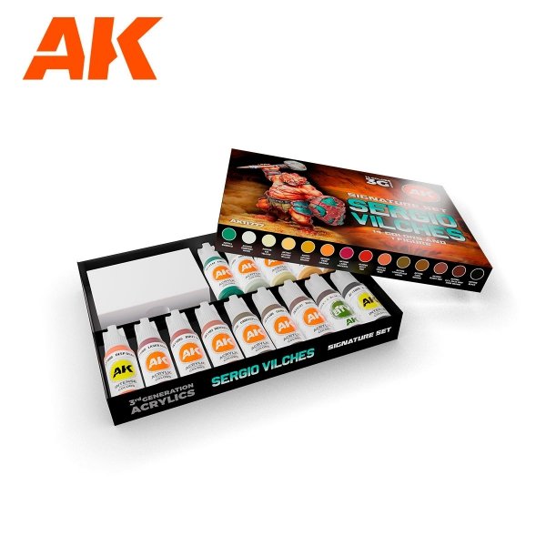 AK Interactive AK11777 SERGIO VILCHES – 3GEN SIGNATURE SET – 14 COLORS &amp; 1 FIGURE