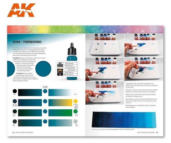 AK Interactive AK293 HOW TO WORK WITH COLORS AND TRANSITIONS WITH ACRYLICS (English)