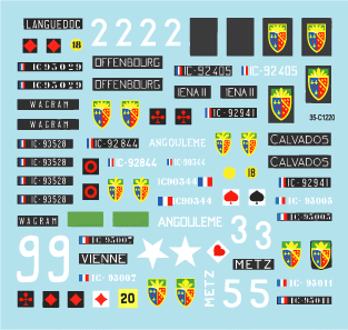 Star Decals 35-C1220 Indochine # 5. 1er Regiment de Chasseurs 1/35