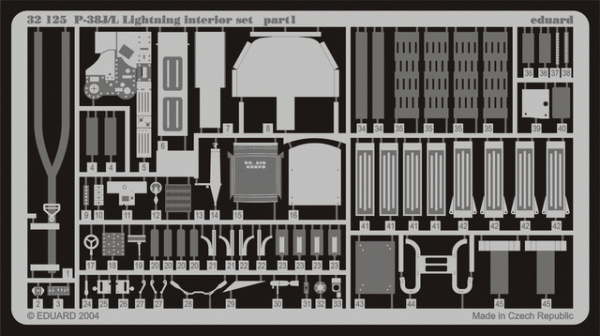 Eduard 32125 P-38L interior 1/32 TRUMPETER