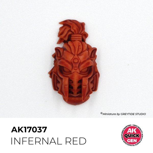AK Interactive AK17037 INFERNAL RED – QUICK GEN COLOR 18ml