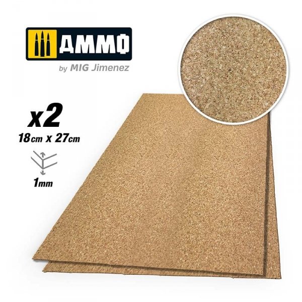 AMMO of Mig Jimenez 8835 Create Cork Fine Grain 2x1mm