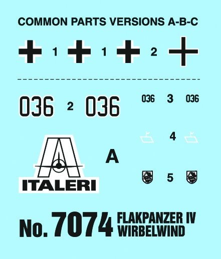 Italeri 7074 FLAKPANZER IV WIRBELWIND (1:72)
