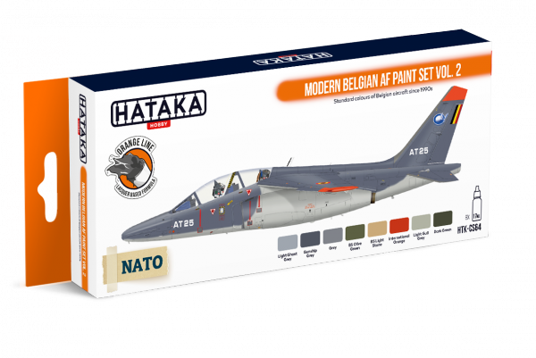 Hataka HTK-CS64 Modern Belgian AF paint set vol. 2 (8x17ml)