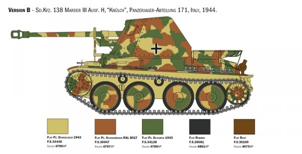 Italeri 6566 Marder III Ausf. H Sd. Kfz.138 1/35