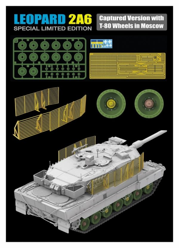 Rye Field Model 5114 Leopard 2A6 Captured Version with T-80 Wheels in Moscow 1/35