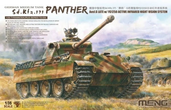 Meng Model TS-054 Panther Ausf.G Late w/ FG1250 Active Infrared Night Vision System 1/35