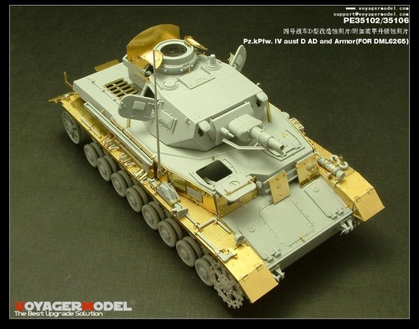 Voyager Model PE35102 Pz.KPfw. IV Ausf D For DRAGON 6265 1/35