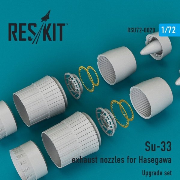 RESKIT RSU72-0020 Su-33 exhaust nozzles for Hasegawa 1/72
