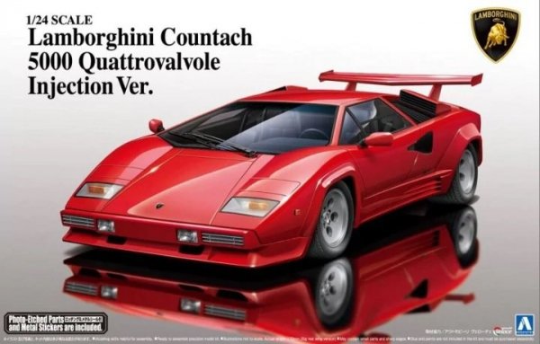 Aoshima 01154 Lamborghini Countach 5000 Quattrovalvole Injection Ver. 1/24