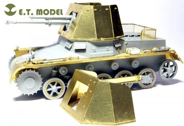E.T. Model E35-015 WWII German Panzerjager I Fighting Compartment Armor Plates（Late version）(For DRAGON 6230) (1:35)