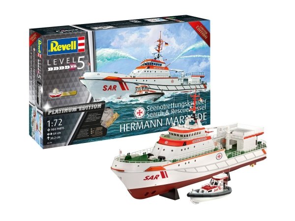 Revell 05198 Search &amp; Rescue Vessel HERMANN MARWEDE Platinum Edition 1/72