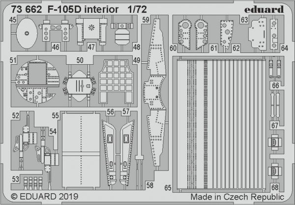 Eduard 73662 F-105D interior 1/72 TRUMPETER
