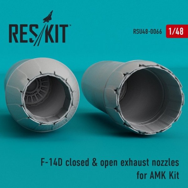 RESKIT RSU48-0066 F-14D Tomcat closed &amp; open exhaust nozzles for Amk kit 1/48