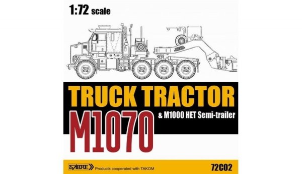 Sabre 72C02 M1070 Tractor &amp; M1000 Semi-Trailer 1/72