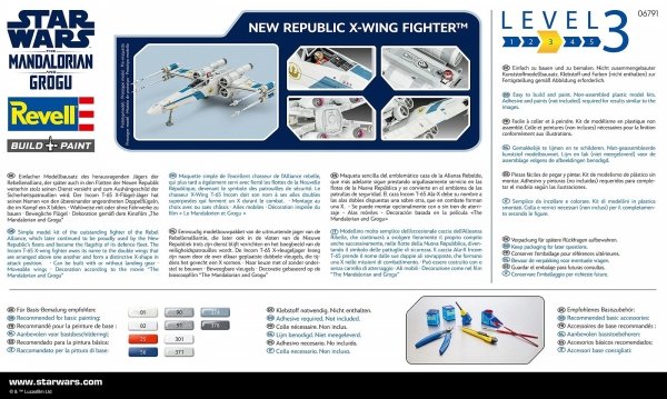 Revell 06791 Star Wars: The Mandalorian and Grogu New Republic X-Wing Fighter 1/57