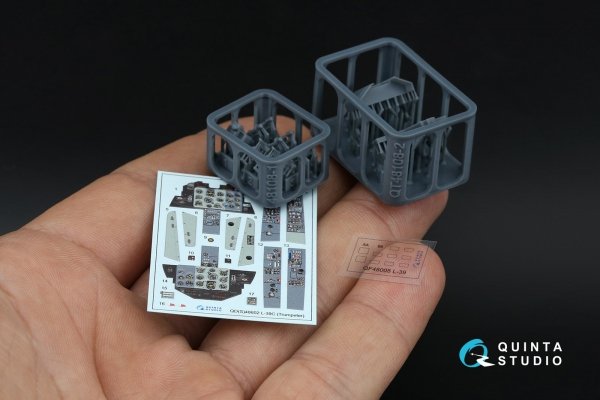 Quinta Studio QDS+48602 L-39C 3D-Printed &amp; coloured Interior on decal paper ( Trumpeter )( Small version )( with 3D-printed resin parts ) 1/48