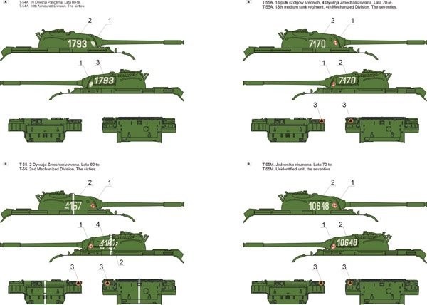 ToRo Model 35D67 - T-54 / T-55 tanks in Polish service vol.1 1/35