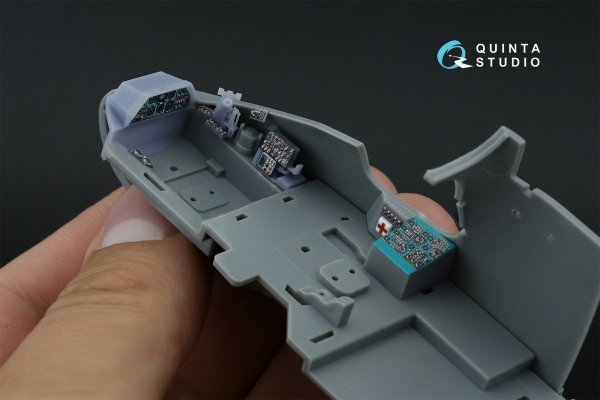 Quinta Studio QD+48516 Mi-24P Hind-F 3D-Printed coloured Interior on decal paper (Trumpeter) (with 3D-printed resin parts) 1/48