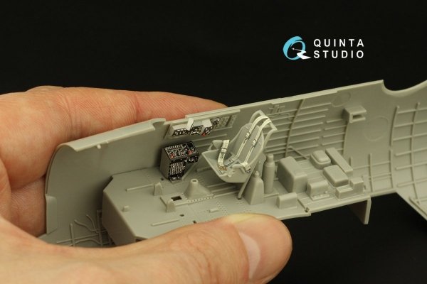 Quinta Studio QD48377 TBM-3 Avenger 3D-Printed &amp; coloured Interior on decal paper (Hobby Boss) 1/48