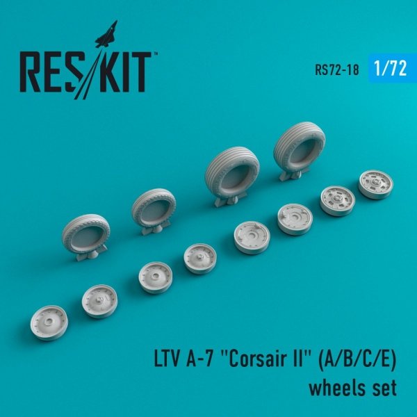 RESKIT RS72-0018 A-7 (A,B,C,E) &quot;CORSAIR II&quot; WHEELS SET 1/72