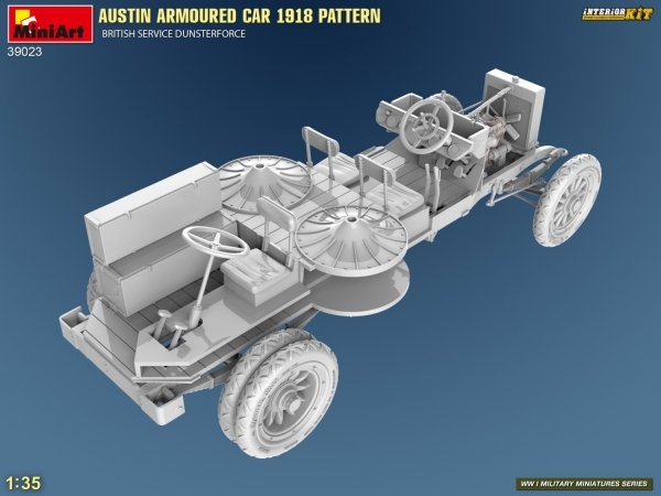 Miniart 39023 AUSTIN ARMOURED CAR 1918 PATTERN. BRITISH SERVICE DUNSTERFORCE. INTERIOR KIT 1/35